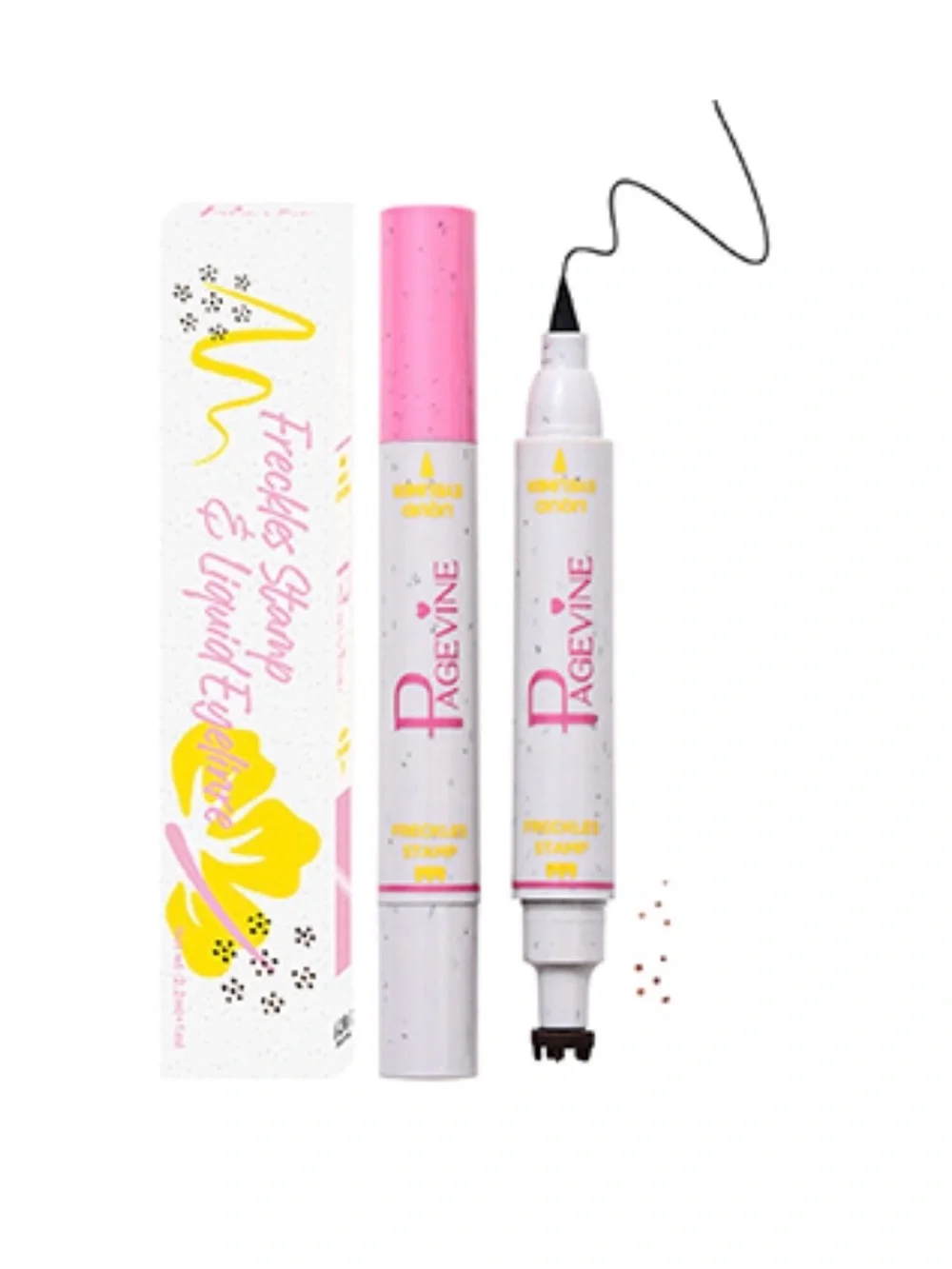 Pink-Accented Liquid Eyeliner & Wing Stamp Duo